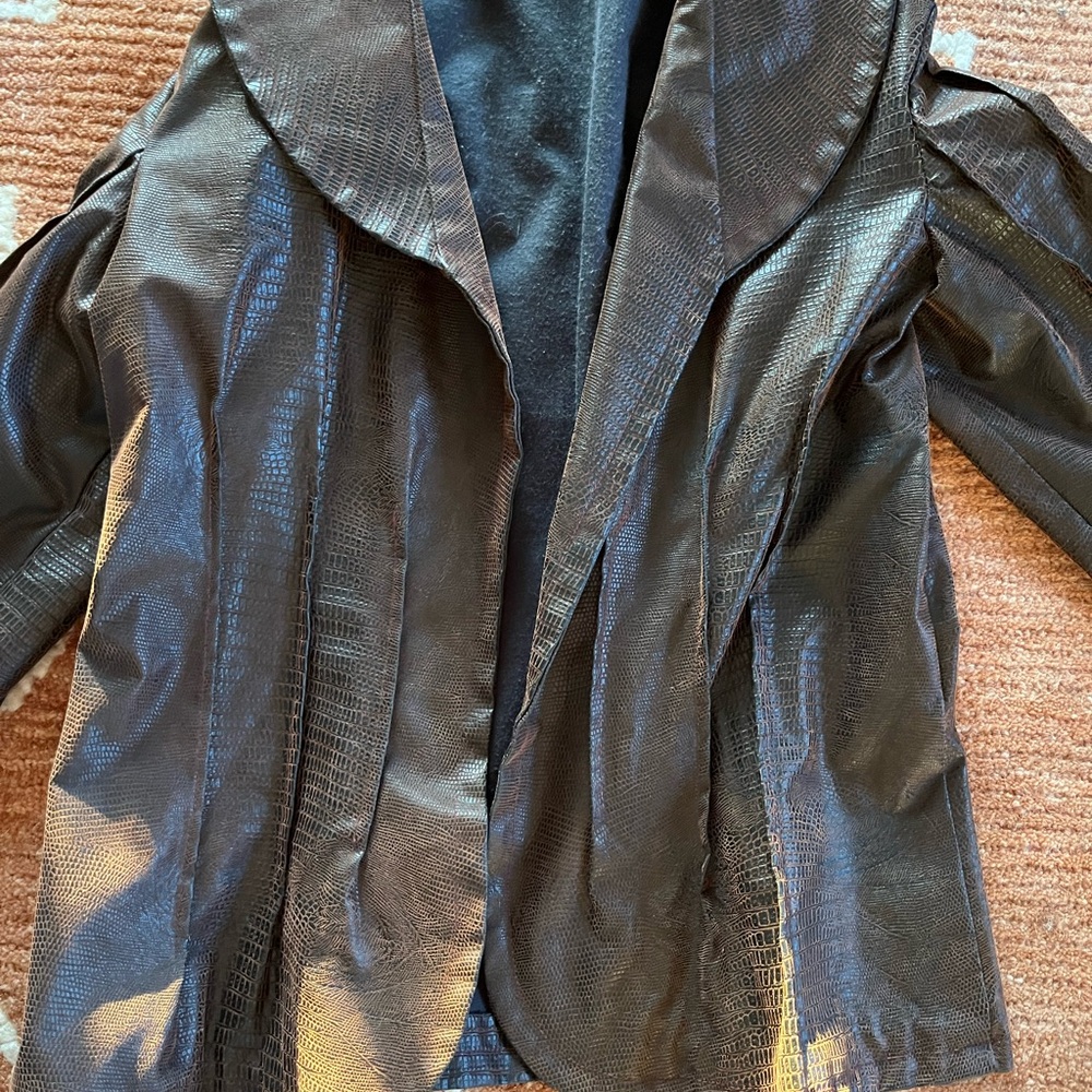 Chocolate brown leather jacket